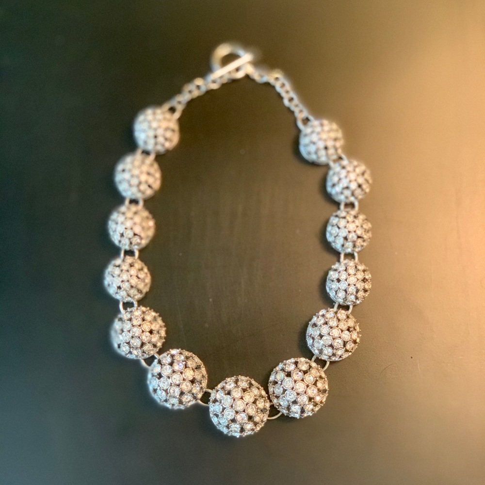Kate Spade Statement Collar Silver Ball Necklace